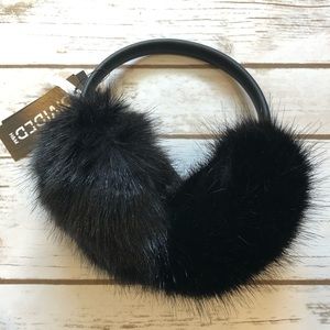 Black fuzzy earmuffs